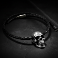 Serasar Leather Necklace (Skull)